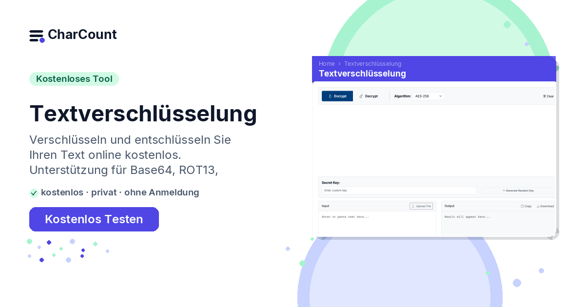 Text-Verschlüsselung – Online Verschlüsseln & Entschlüsseln