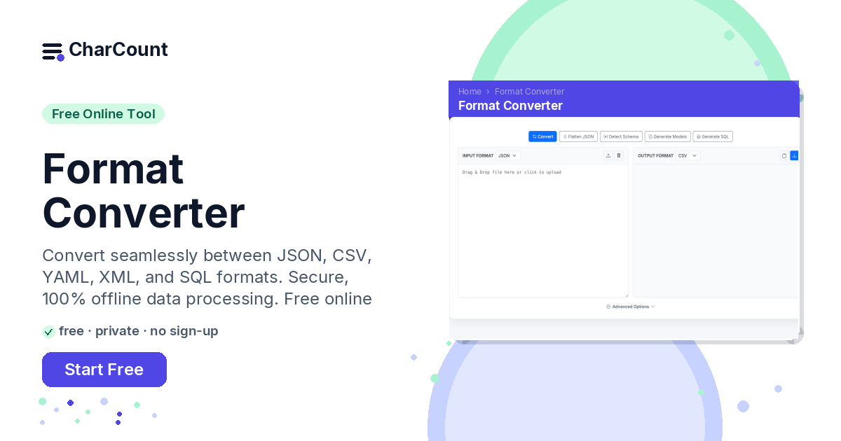 Data Format Converter (JSON, CSV, YAML)